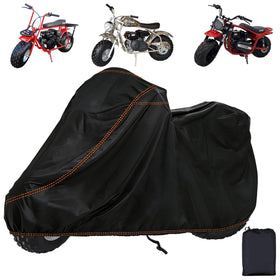 QYMOTO mini bike cover front view protecting bike from weather