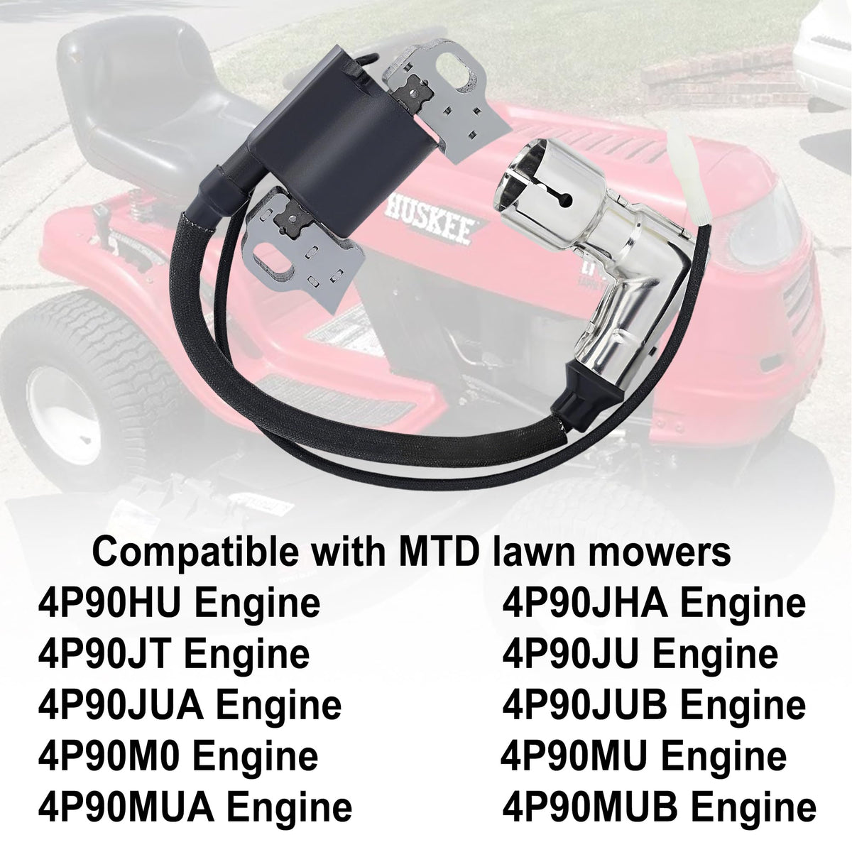 QYMOTO coil mounted on engine showing correct scale and easy fitment