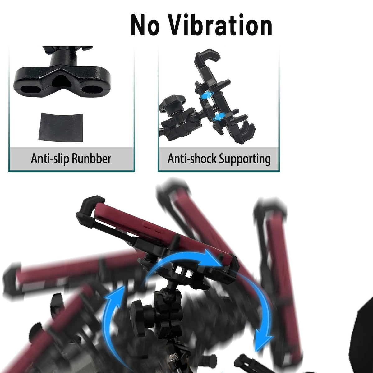 QYMOTO phone mounted landscape on ATV for navigation and recording benefit