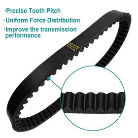QYMOTO three-belt kit unboxed ready for installation and immediate replacement