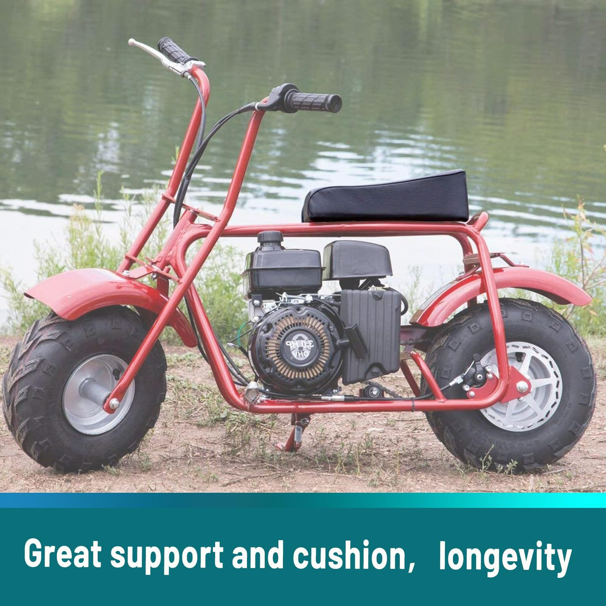 QYMOTO close-up of vinyl and stitching for durable finish