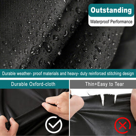 QYMOTO adjustable wind strap detail showing secure hold in strong winds