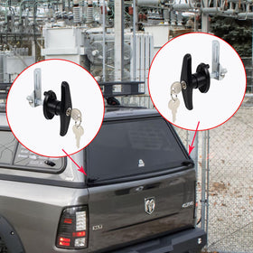 QZATTCAEN T-handle beside ruler showing compact dimensions and accurate hole spacing
