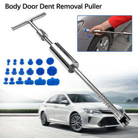QZQUFJ puller in use on car door restoring panel with minimal effort