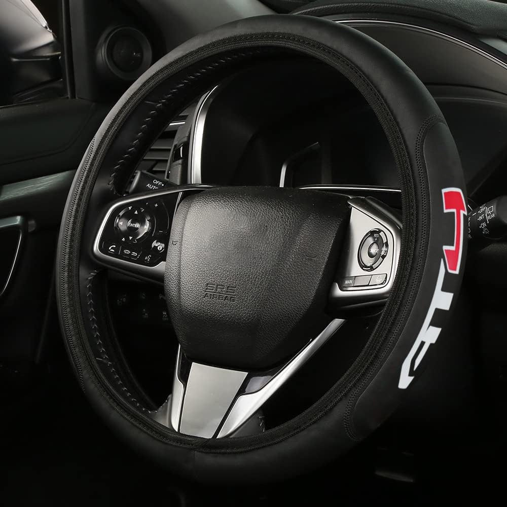 QZYAMEI installed on GMC AT4 steering wheel demonstrating improved grip and comfort