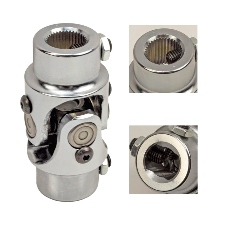 RABROPAR front view of universal joint showing compact chrome coupling benefit