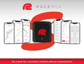RACEBOX Mini S mounted in a car delivering reliable lap timing benefit