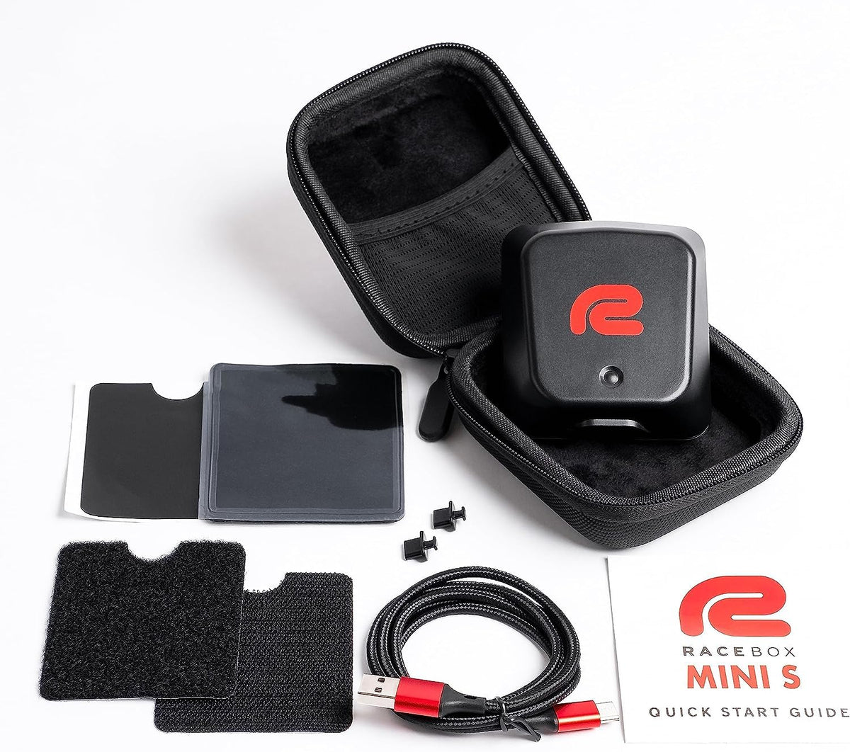 RACEBOX Mini S storage port detail indicating onboard recording benefit