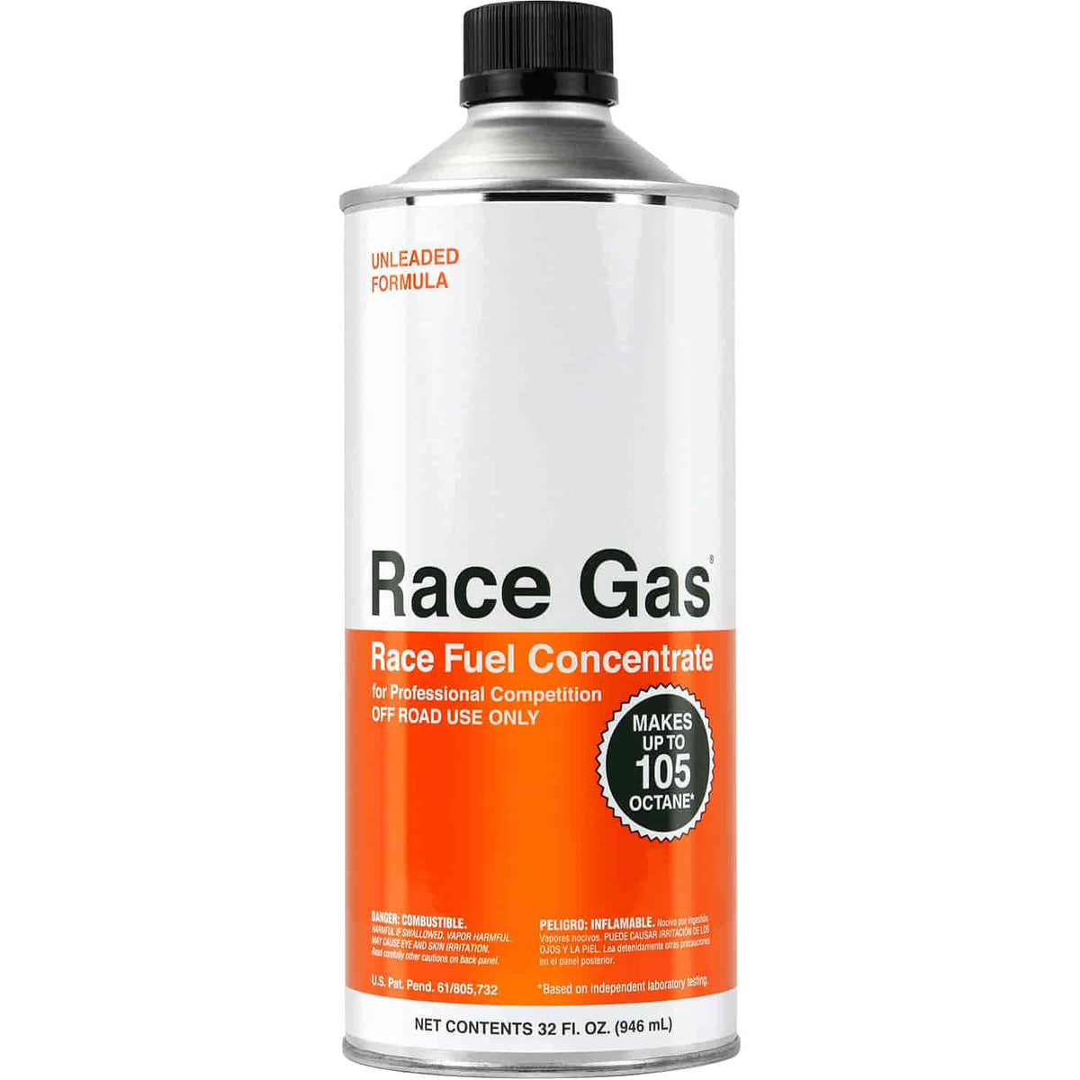 RaceGas front packaging showing bottle and product name for easy identification and storage
