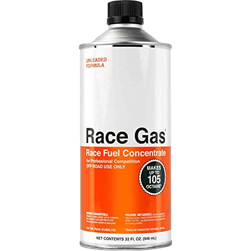 RaceGas size and scale comparison showing bottle beside hand for weight and storage context