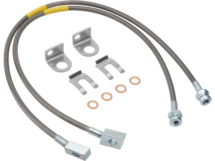 Racewill front brake line packaging showing kit and parts, clear identification and fitment