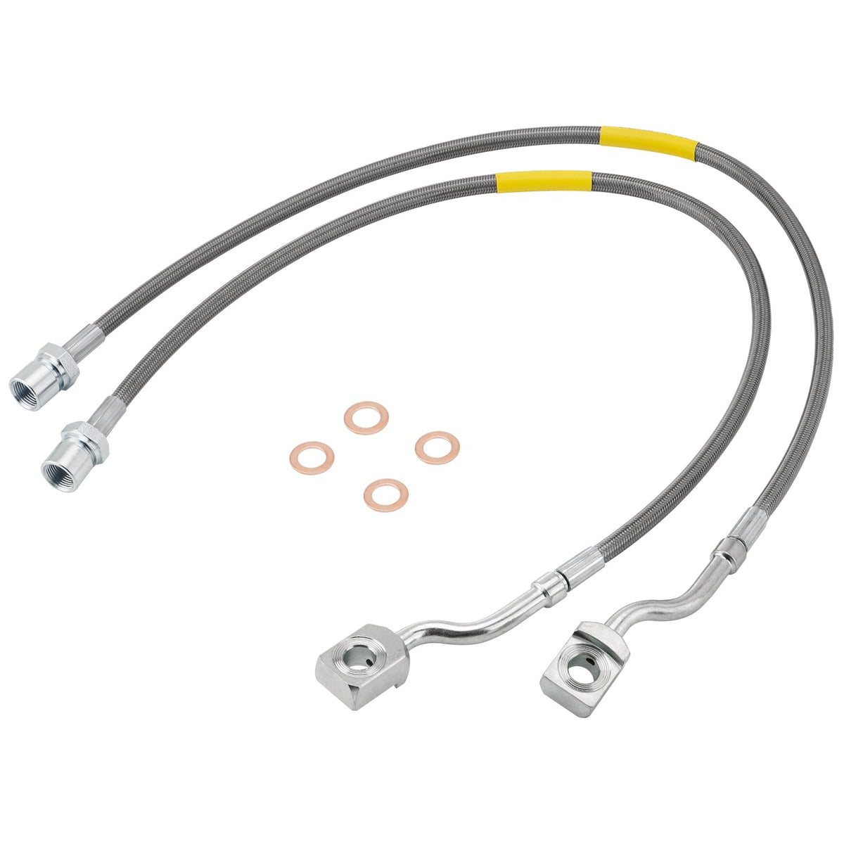 Racewill front brake lines packaging showing product and fitment benefits