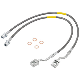 Racewill front brake lines packaging showing product and fitment benefits