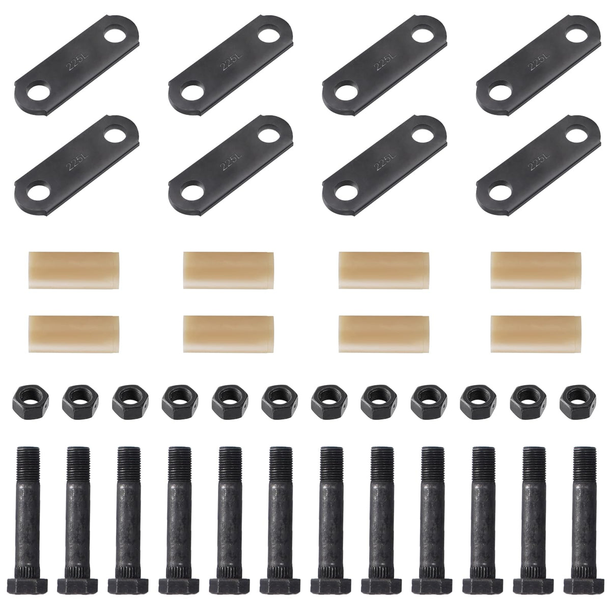 Racewill front pack kit showing all shackle components for easy replacement