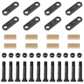 Racewill front packaging showing complete tandem axle shackle kit and quick identification benefit