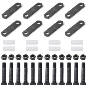 Racewill front packaging showing full trailer shackle kit and clear contents benefit