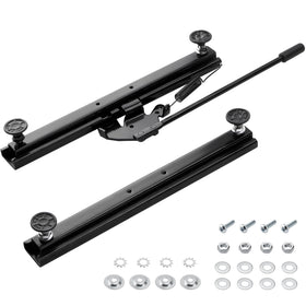 Racewill front view of seat slider kit showing paired rails and hardware for easy retrofit