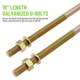 Racewill detail of galvanized U-bolts highlighting anti-rust protection for durability