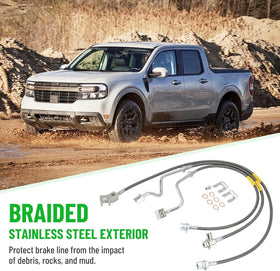 Racewill installed on Ford F350 front axle showing proper routing and lift compatibility
