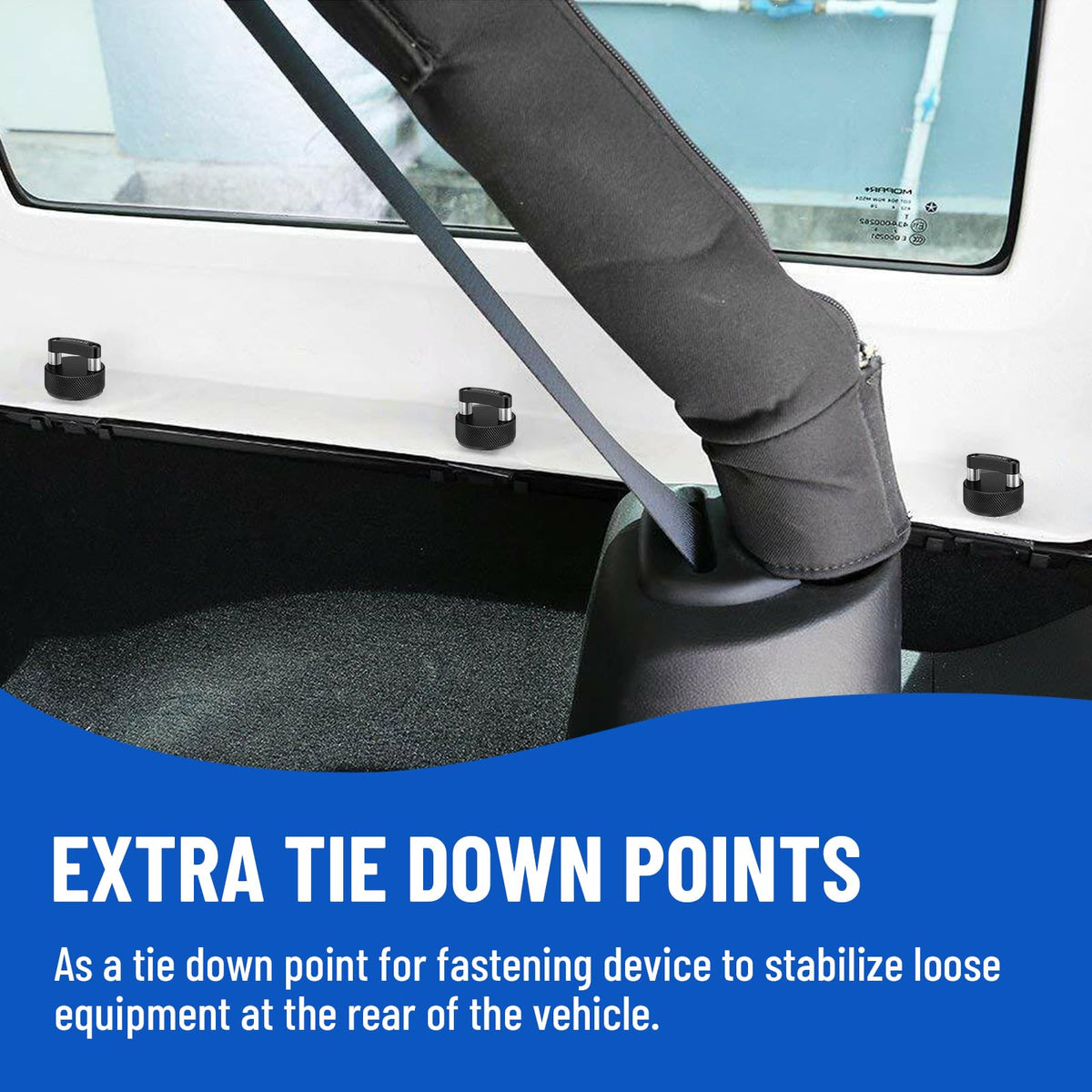 Racewill installed on Jeep rear demonstrating sturdy hard-top fastening