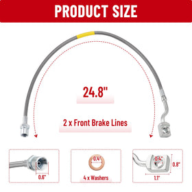 Racewill length comparison with stock hose showing extended reach for lifts