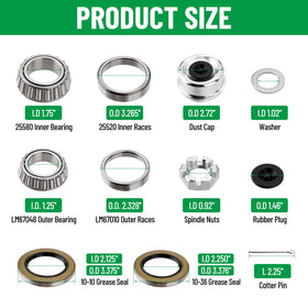 Racewill kit shown next to ruler to display scale and confirm correct sizes
