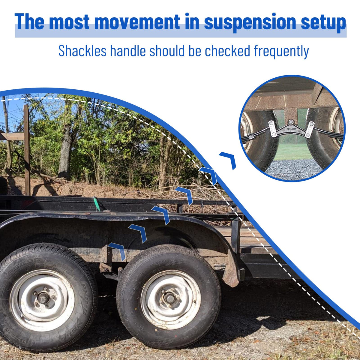 Racewill shackle strap detail highlighting 3 1/8 inch length and durability benefit