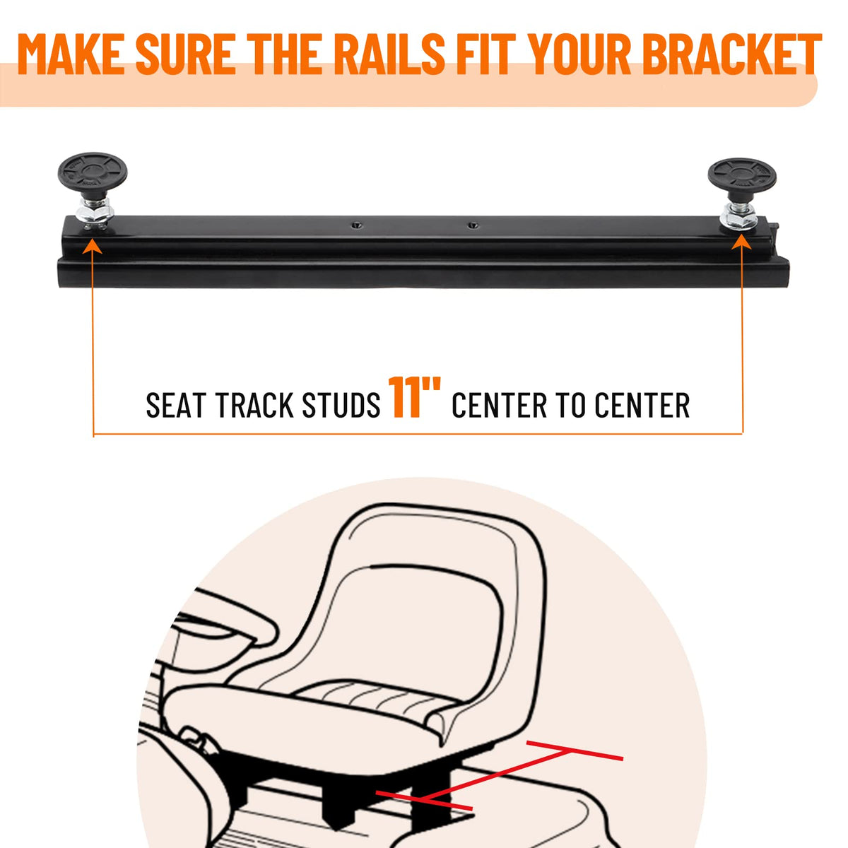 Racewill side profile showing rail travel range and smooth sliding action for comfort
