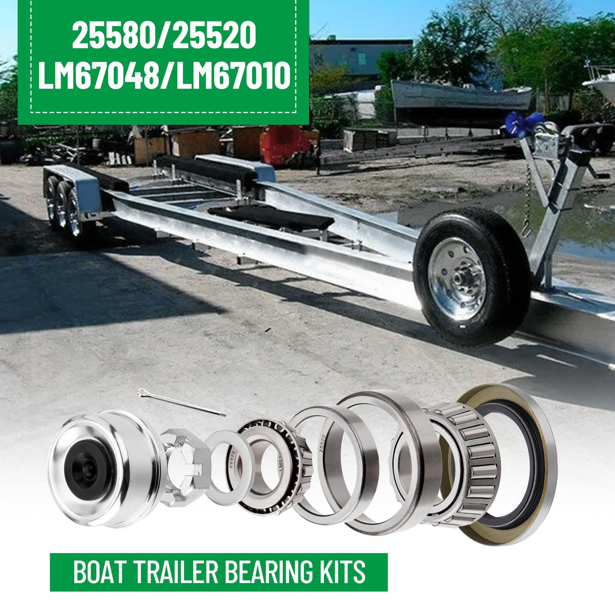 Racewill spindle nut, cotter pin and washers grouped for easier installation