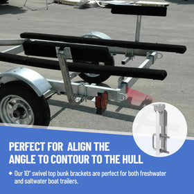 Racewill swivel top angled to show adjustable tilt and improved hull contact