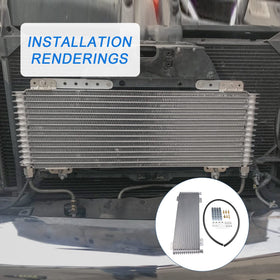 RADHLBNIU cooler beside ruler for scale, helps verify fitment and sizing