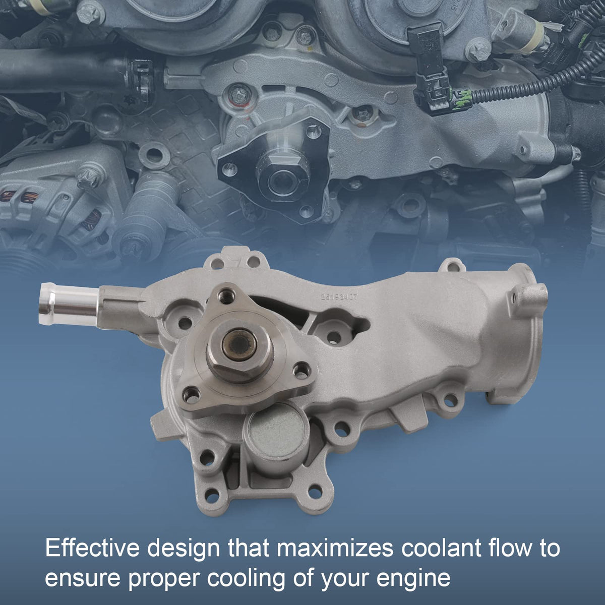 RADHLBNIU close-up of the impeller demonstrating balanced coolant flow
