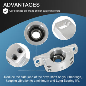 RADHLBNIU carrier bearing mounted on driveshaft demonstrating proper fitment advantage