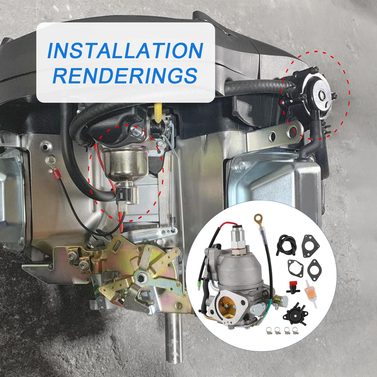 RADHLBNIU fuel hose and clamp scale for correct secure connections