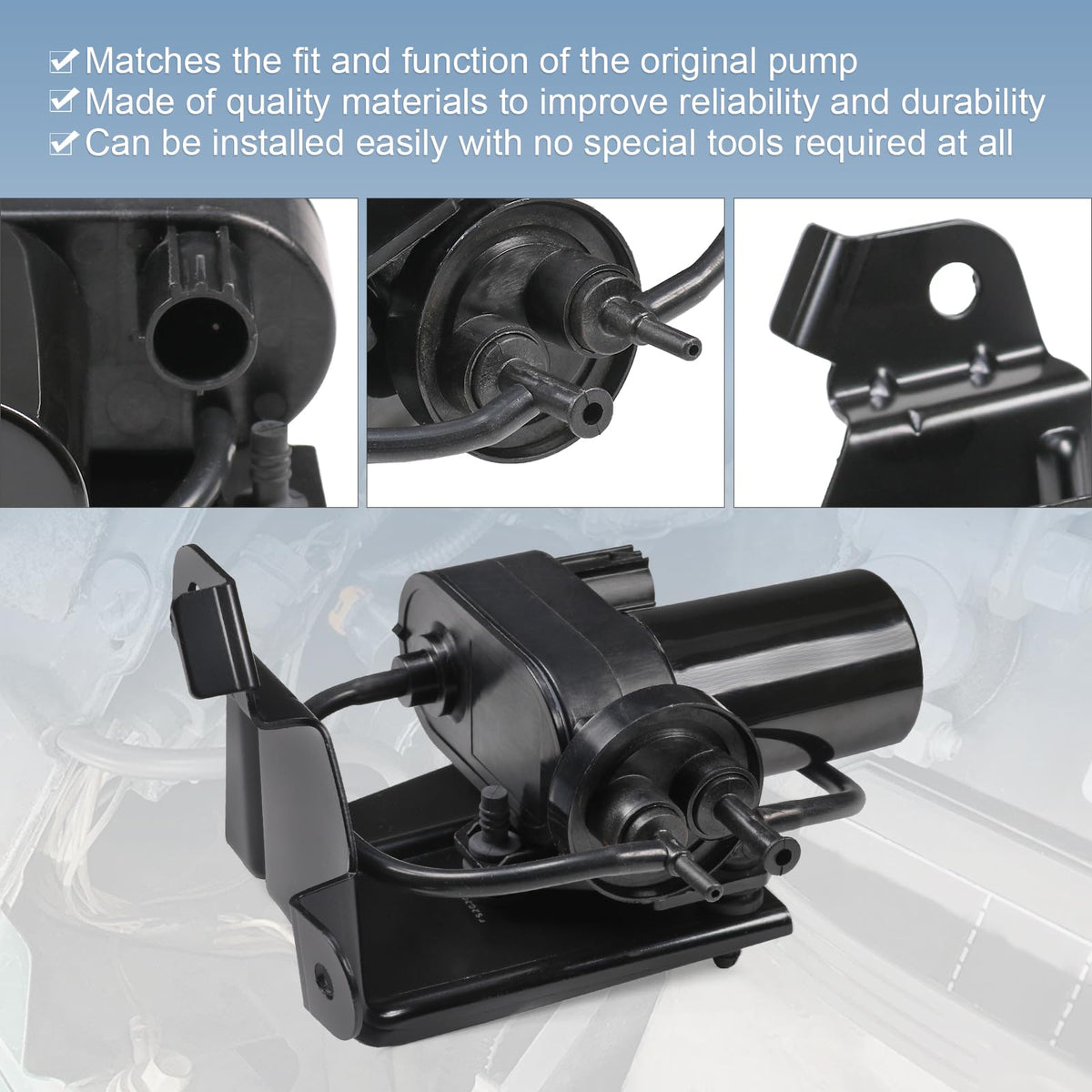 RADHLBNIU pump side label and stamp showing replacement part numbers for quick verification benefit