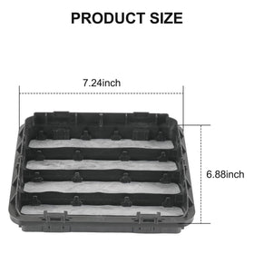 RADHLBNIU vent beside ruler showing dimensions for accurate fit