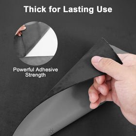 RadiantDecor adhesive backing detail showing peel-away liner and secure bonding benefit