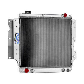 RADREPLA front view showing radiator core and ready-to-install benefit
