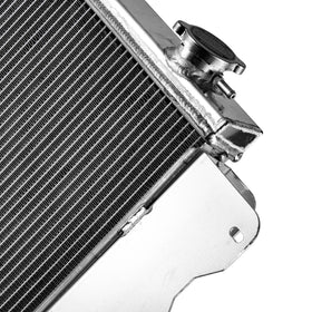 RADREPLA radiator installed in Jeep Wrangler engine bay for reliability