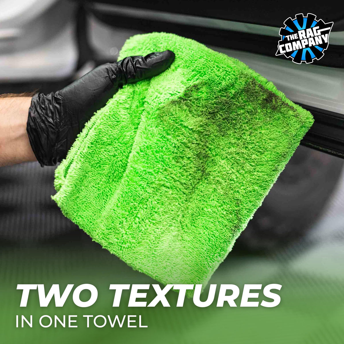Ultrasonic edgeless cut edge detail on The Rag Company towel preventing friction damage