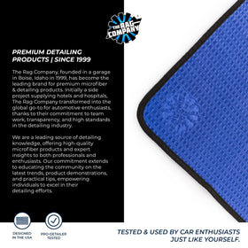 Driveway detailing scene showing The Rag Company towel delivering professional results benefit