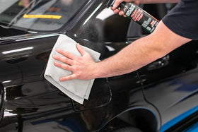 The Rag Company towel wiping paint for residue removal and a swirl-free finish