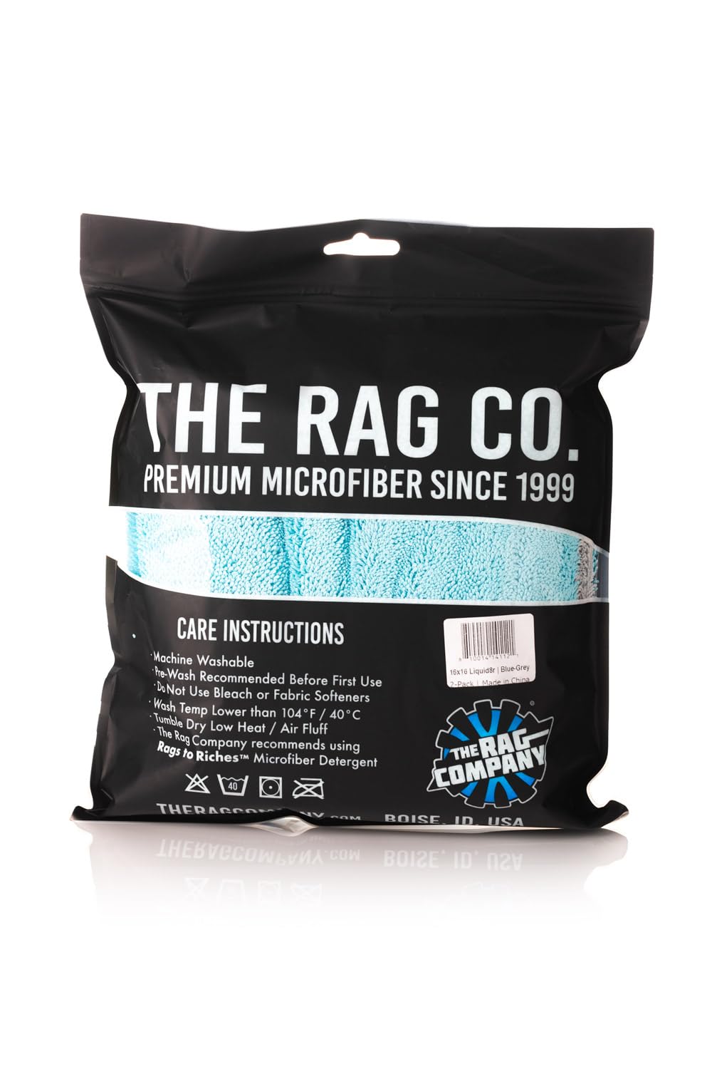 The Rag Company two-pack stacked, conveys ready-to-use convenience and backup towel