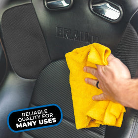 Towel in washing machine showing Rag Company durability and long-lasting softening benefit