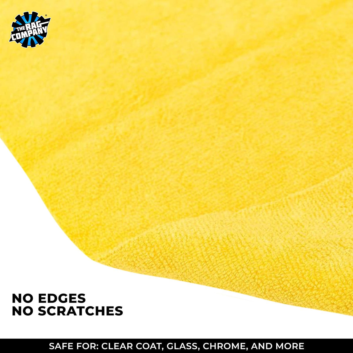 Close-up of Rag Company microfiber weave showing dense fibers for superior product pickup