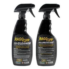 Raggtopp cleaner close-up nozzle and liquid texture demonstrating gentle foam action