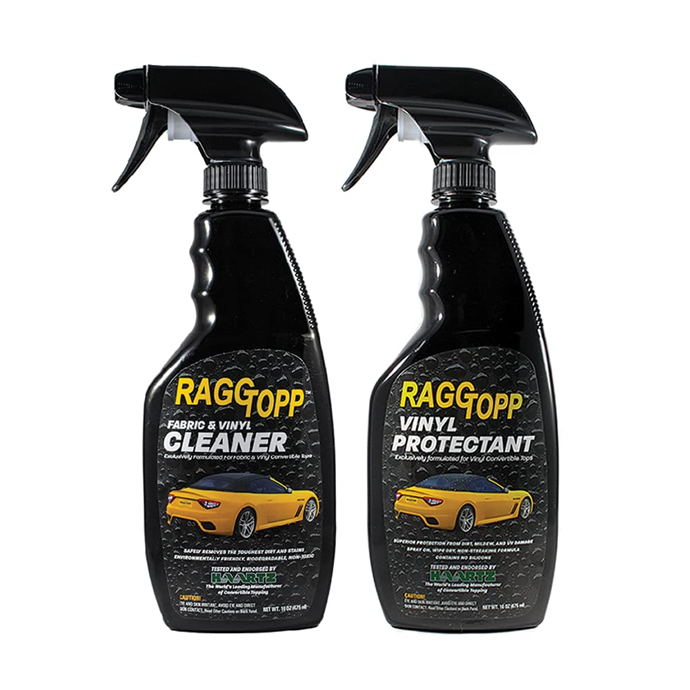 Raggtopp kit front label showing bottles and clear instructions for safe cleaning