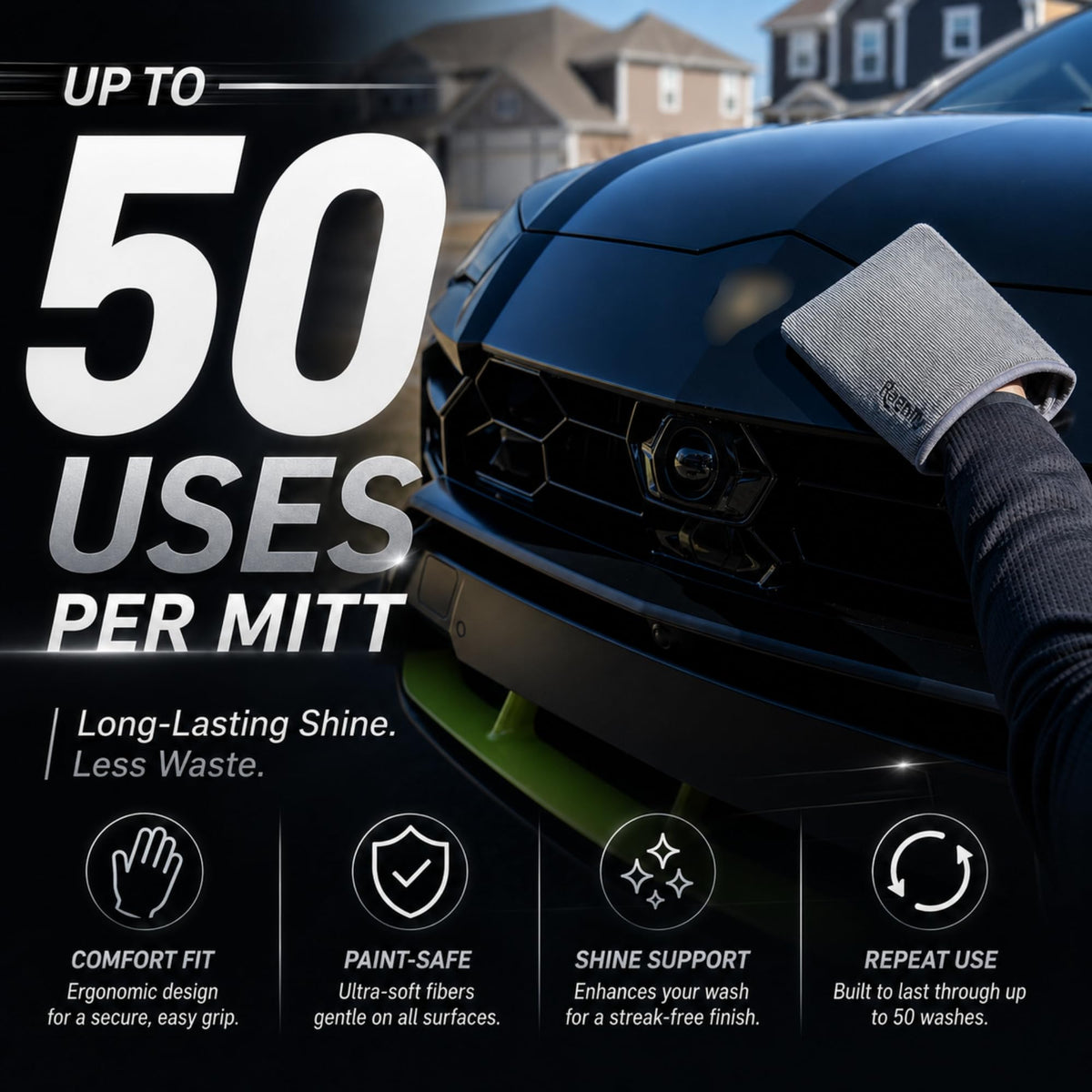 ragnify mitt claying a curved bumper removing bonded debris safely