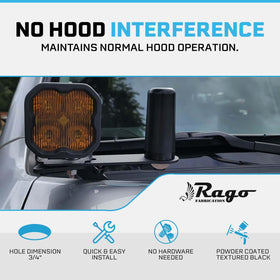 Rago Fabrication underside view showing hood and panel clearance benefit