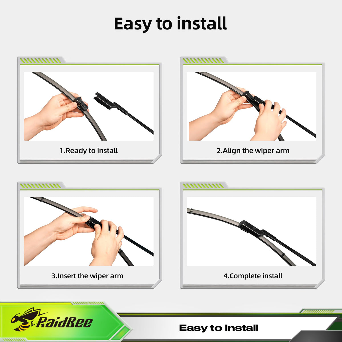 RaidBee installed in car windshield demonstrating clean, even contact
